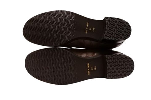 【…AShiOtO A91430 チョコレート】ミドル丈サイドジップ本革ブーツ